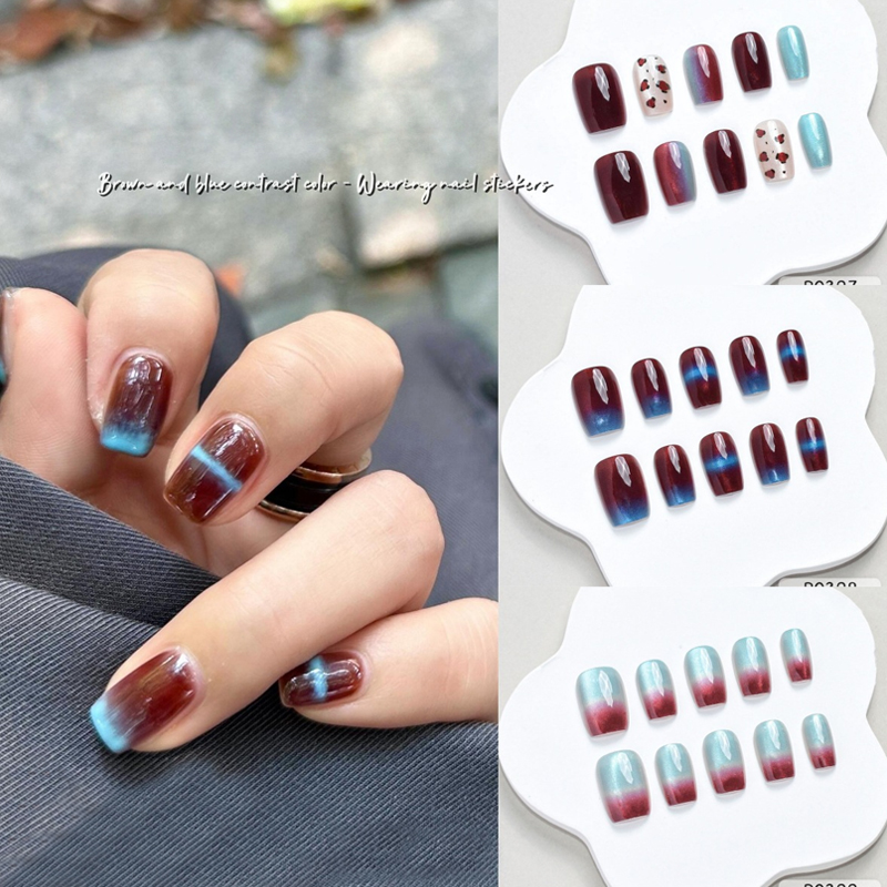 Nail Art Press On - 10 pçs outono inverno novo estilo