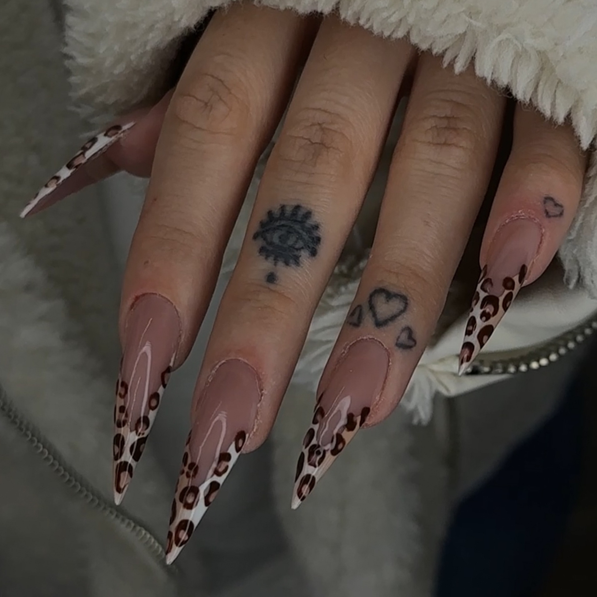 Nail Art Press On - 24 pçs longo stiletto unhas conjunto