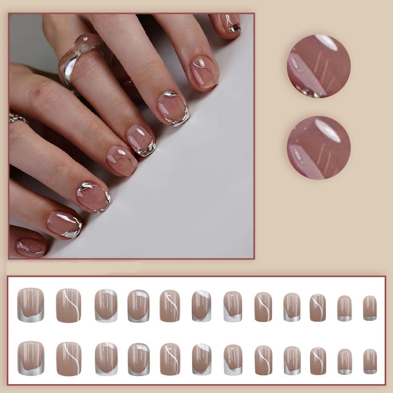 Unhas postiças curtas para mul - Nail Art Press On avaliação e preço