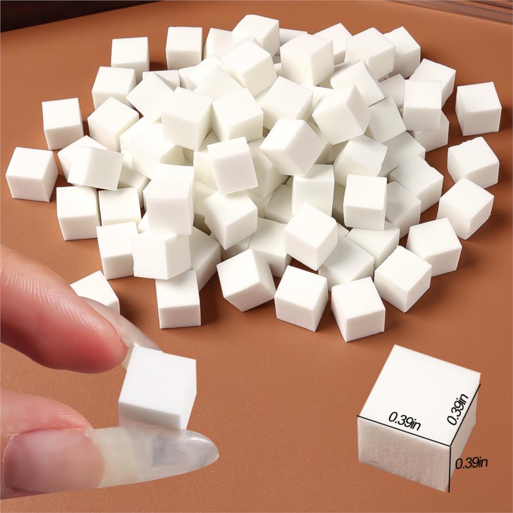 50/100 pçs branco mini esponja - Nail Art Ombre avaliação e preço