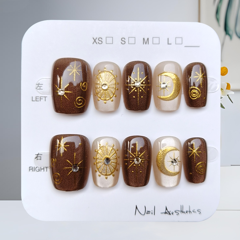 10 pçs outono e inverno série  - Nail Art Press On avaliação e preço