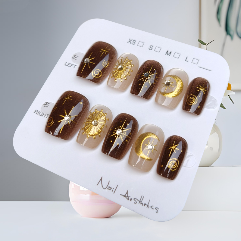 10 pçs outono e inverno série  - Nail Art Press On avaliação e preço
