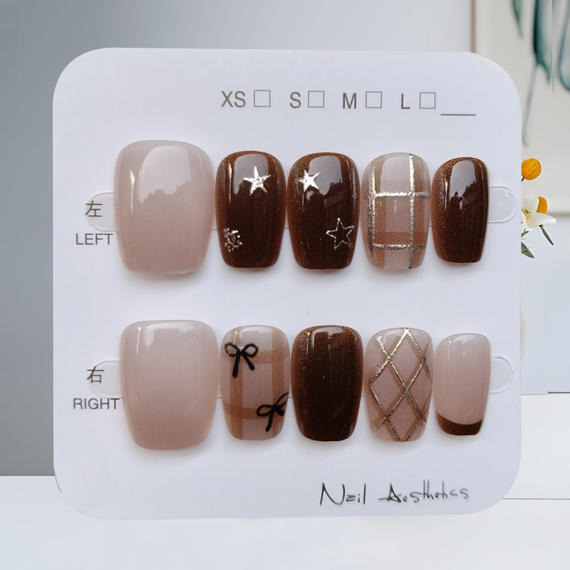 10 pçs outono e inverno série  - Nail Art Press On avaliação e preço