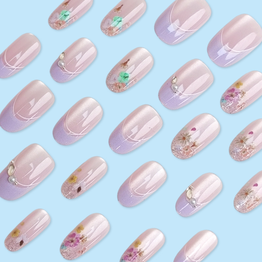 Unhas Postiças Acrílicas 3D co - Nail Art Pink avaliação e preço