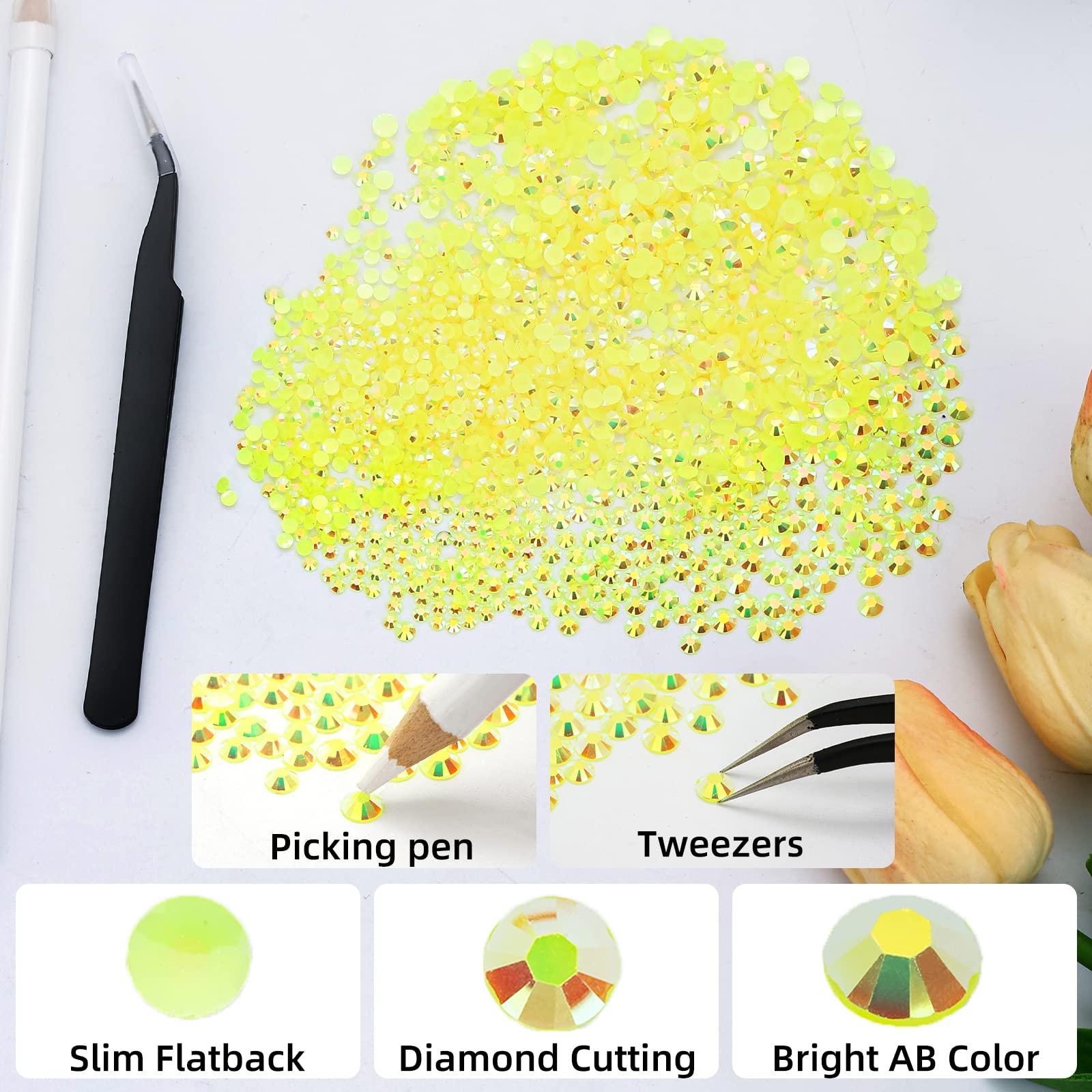 Strass de resina série amarelo - Nail Art Orange avaliação e preço
