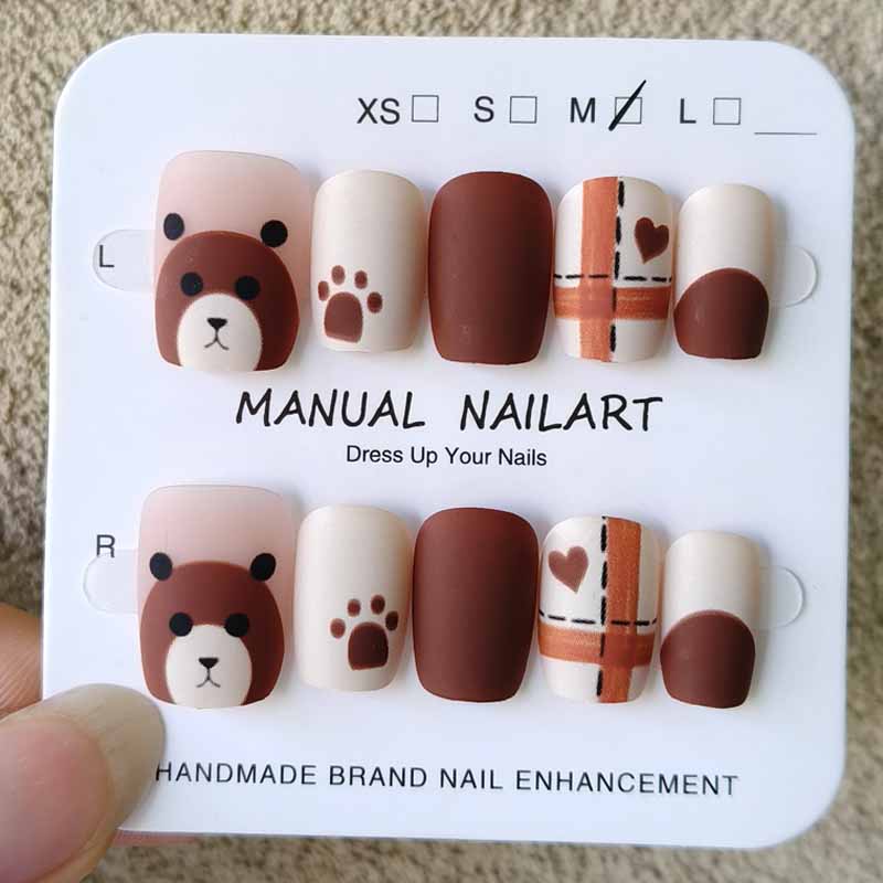 10 pçs outono e inverno arte d - Nail Art Press On avaliação e preço
