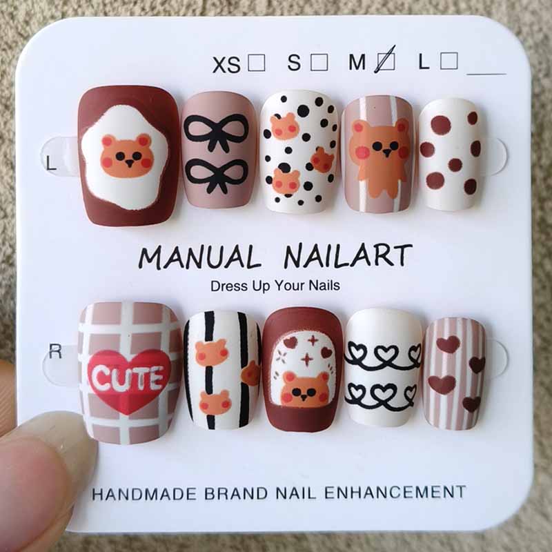 10 pçs outono e inverno arte d - Nail Art Press On avaliação e preço