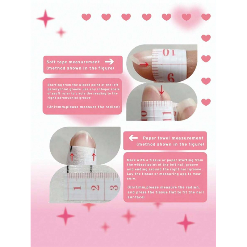 10 peças de unhas postiças cur - Nail Art Pink avaliação e preço