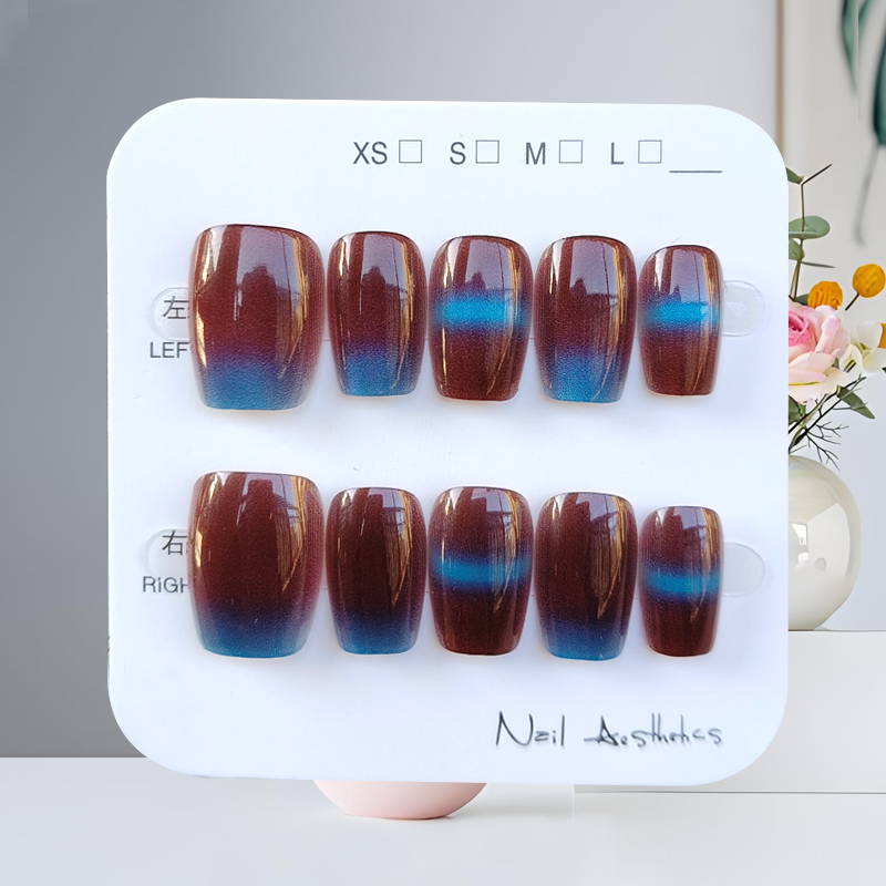 10 pçs outono inverno novo est - Nail Art Press On avaliação e preço