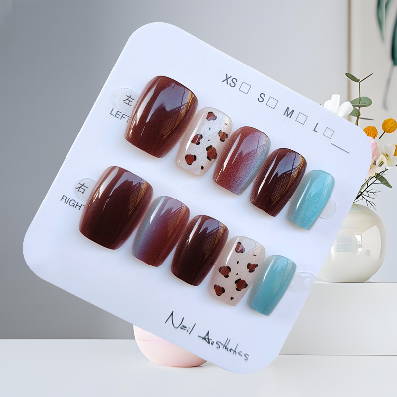 10 pçs outono inverno novo est - Nail Art Press On avaliação e preço