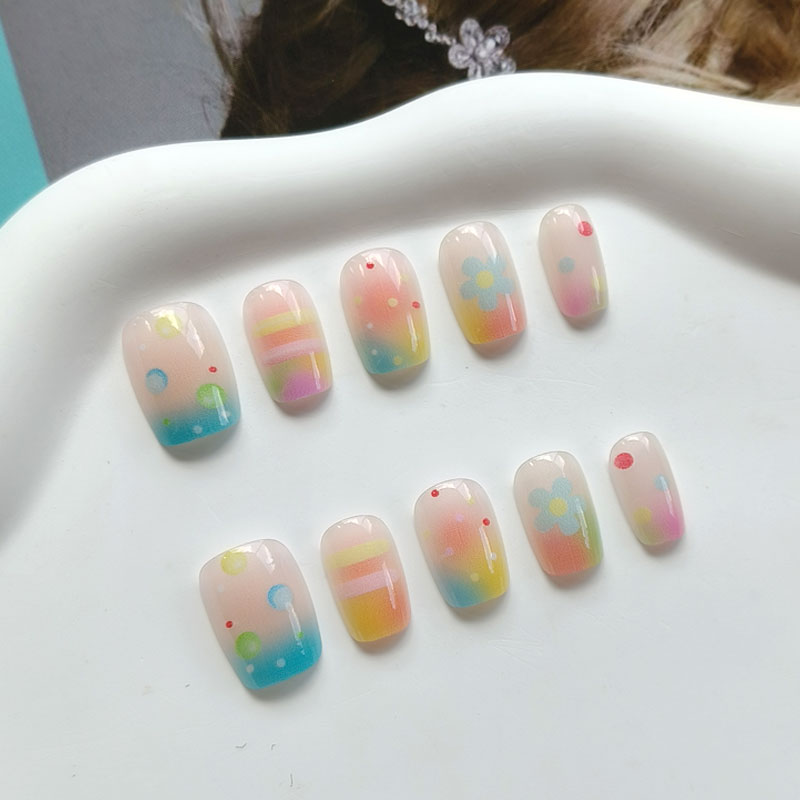 10 Peças de Unhas Postiças Col - Nail Art Ombre avaliação e preço