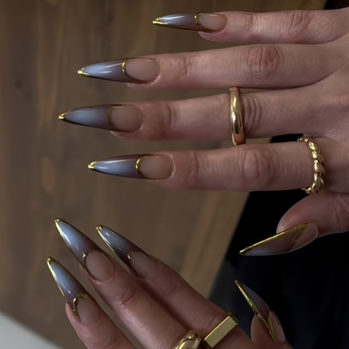 24 pçs longo stiletto unhas co - Nail Art Press On avaliação e preço